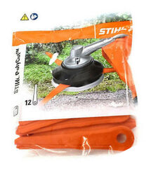 STIHL Mowing Head PolyCut Replacement Blades - 12 Pack Orange